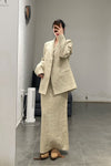 SWAYING/KNIT linen loose suit SW23AW1T69 linen